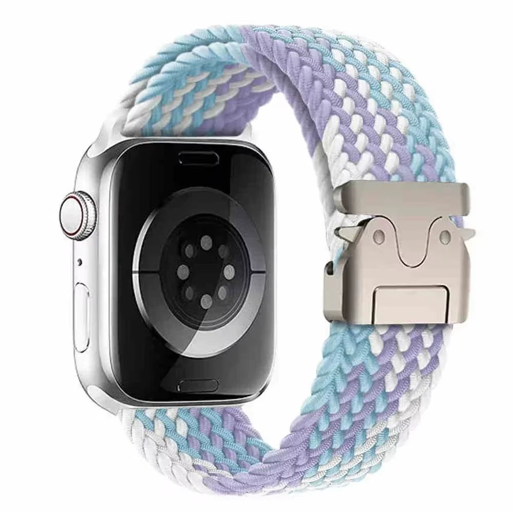 Soft Braided Solo Loop Band For Apple Watch  Stretchable Nylon Strap For Ultra Series 10 9 8 SE  Mo 8
