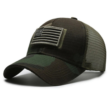 New Mesh Breathable Cap Personality Sticker Embroidery Baseball Hat Outdoor Sunscreen Cap For Men A 4