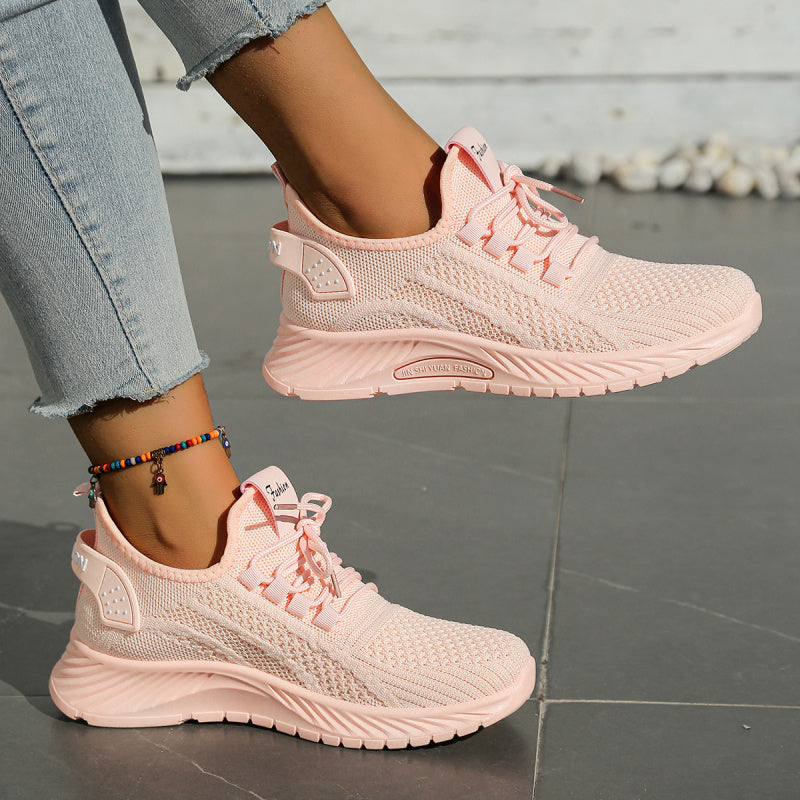 Trendy Fly Weaving Women Shoes, New Fashion Leisure Sports Single Shoes Wholesale Factory Casual Sneakers