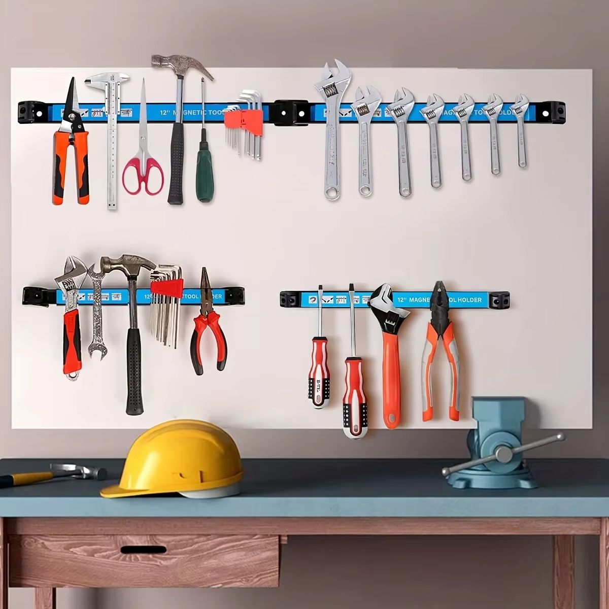 HeavyDuty Magnetic Tool Holder Bar  Wall Mount Organizer Rack For Garage Workshop Or Home 1