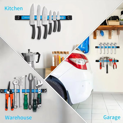HeavyDuty Magnetic Tool Holder Bar  Wall Mount Organizer Rack For Garage Workshop Or Home 2