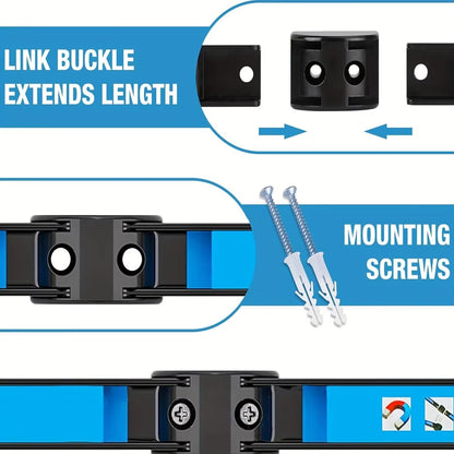 HeavyDuty Magnetic Tool Holder Bar  Wall Mount Organizer Rack For Garage Workshop Or Home 3