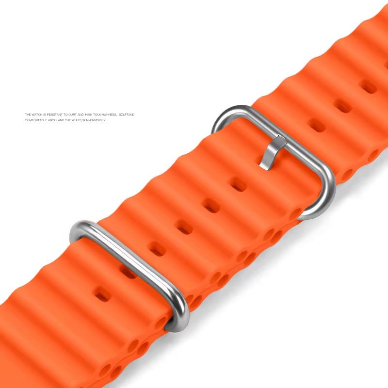 Premium Ocean Band For Apple Watch  Rugged Silicone Sport Strap For Series 103 Ultra Ultra 2 SE 1