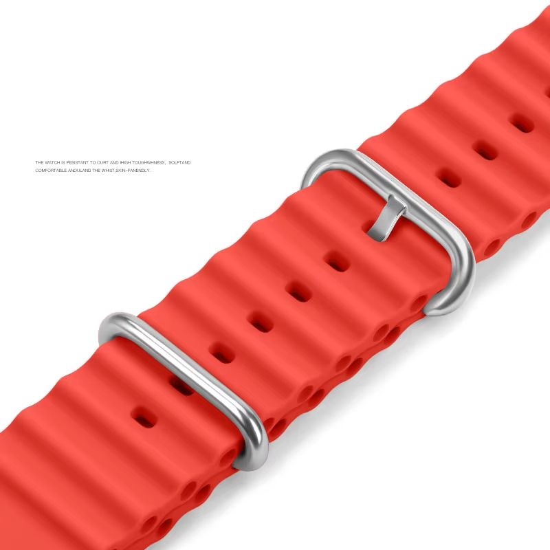 Premium Ocean Band For Apple Watch  Rugged Silicone Sport Strap For Series 103 Ultra Ultra 2 SE 11