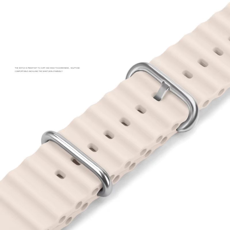 Premium Ocean Band For Apple Watch  Rugged Silicone Sport Strap For Series 103 Ultra Ultra 2 SE 12