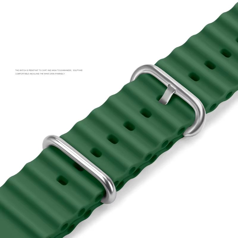 Premium Ocean Band For Apple Watch  Rugged Silicone Sport Strap For Series 103 Ultra Ultra 2 SE 13