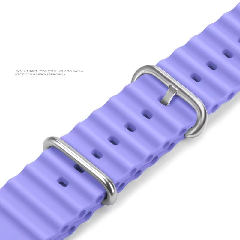 Premium Ocean Band For Apple Watch  Rugged Silicone Sport Strap For Series 103 Ultra Ultra 2 SE 18