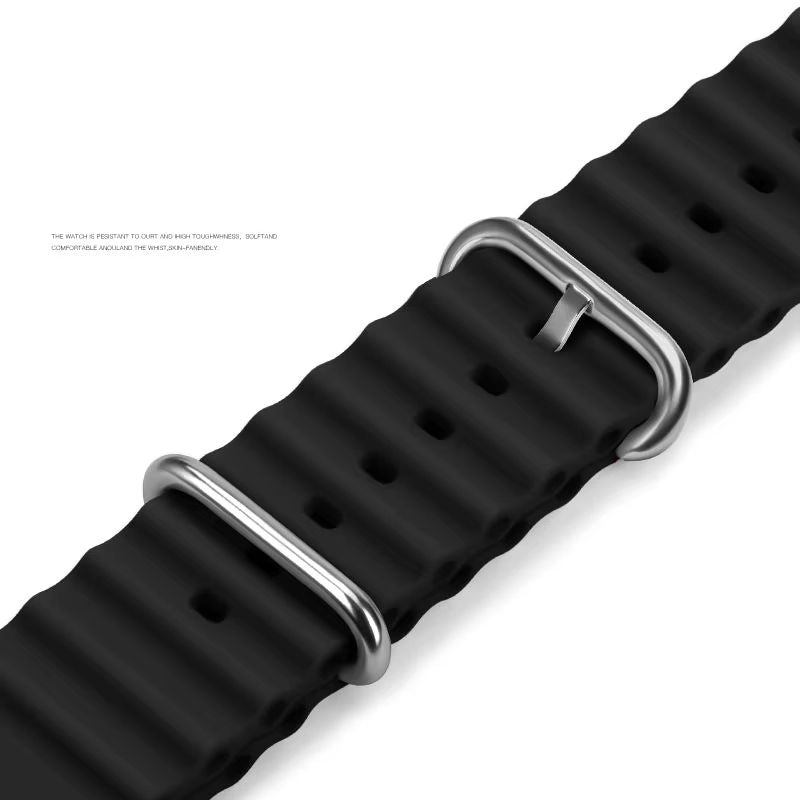 Premium Ocean Band For Apple Watch  Rugged Silicone Sport Strap For Series 103 Ultra Ultra 2 SE 8