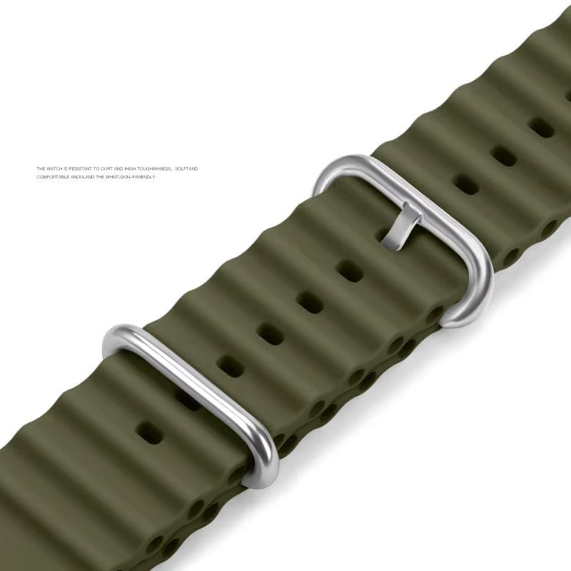 Premium Ocean Band For Apple Watch  Rugged Silicone Sport Strap For Series 103 Ultra Ultra 2 SE 20
