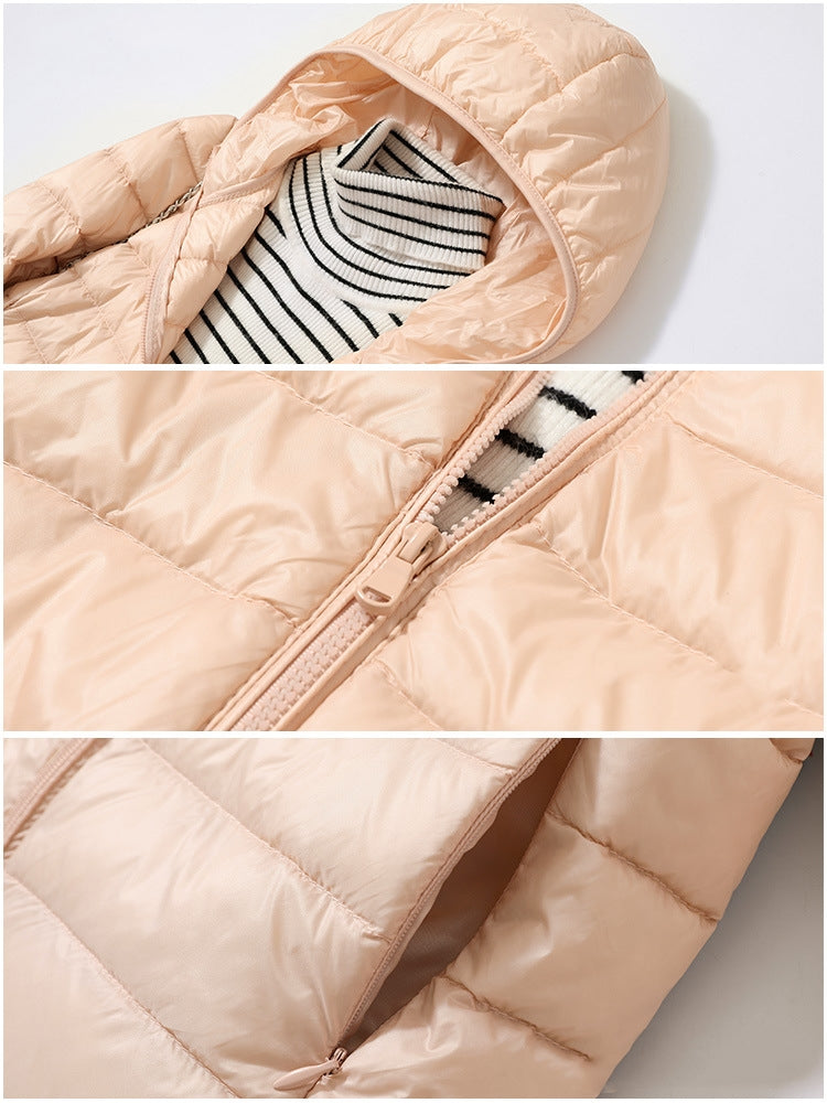 New 2023 Fashion Puffer Jacket Women Ultra Lightweight Hooded Short Coat Wind Resistant And Breatha 4