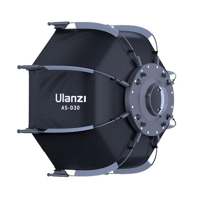Ulanzi AS-D30 Octagonal Softbox – 30cm Quick-Pack Light Box with Mini Bowens Mount for 40W COB Video Lights