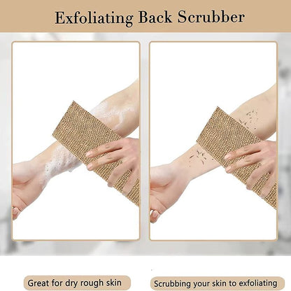 Natural Ramie Jute Exfoliating Bath Towel  Back Scrubber  Shower Strap For Deep Body Cleansing 2