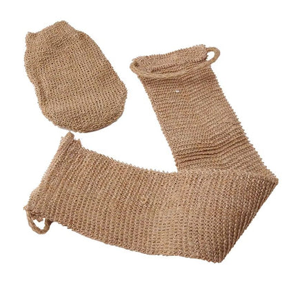 Natural Ramie Jute Exfoliating Bath Towel  Back Scrubber  Shower Strap For Deep Body Cleansing 5