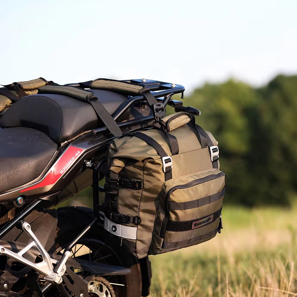 Rhinowalk Universal Motorcycle Saddlebag 20L30L  Waterproof Side Bag With Removable Liner For Trave 2