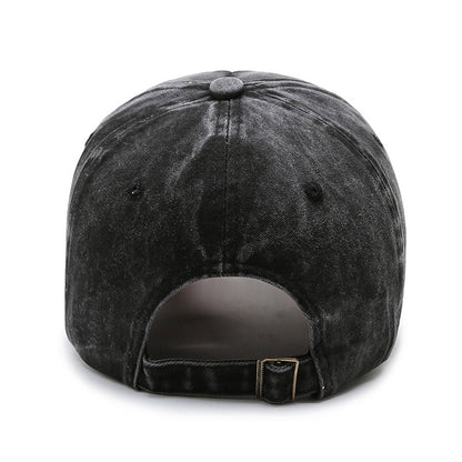 Fashion Washed Korean Denim Cap Unisex Shabby Letters Baseball Hat For Spring And Autumn 1