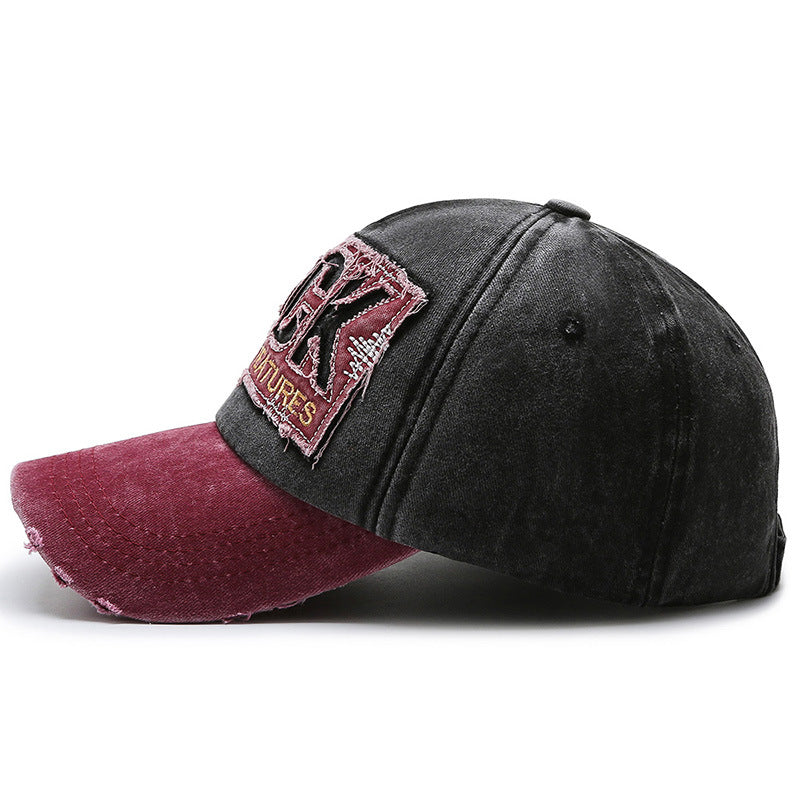 Fashion Washed Korean Denim Cap Unisex Shabby Letters Baseball Hat For Spring And Autumn 2