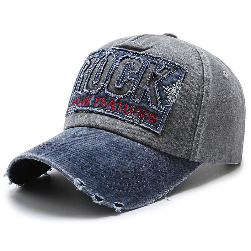 Fashion Washed Korean Denim Cap Unisex Shabby Letters Baseball Hat For Spring And Autumn 6