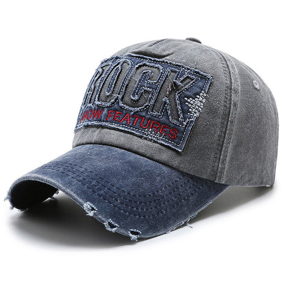 Fashion Washed Korean Denim Cap Unisex Shabby Letters Baseball Hat For Spring And Autumn 6