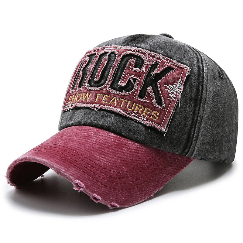 Fashion Washed Korean Denim Cap Unisex Shabby Letters Baseball Hat For Spring And Autumn 7