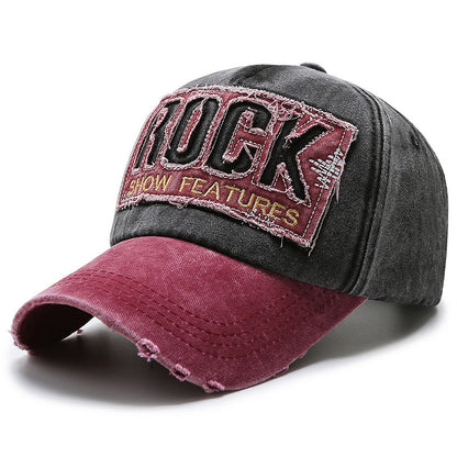 Fashion Washed Korean Denim Cap Unisex Shabby Letters Baseball Hat For Spring And Autumn 7