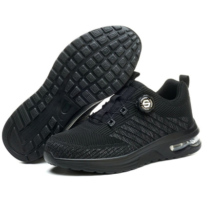 Mens Lightweight Rotary Buckle Work Boots AntiImpact  AntiPiercing Safety Shoes With Fashionable Ou 5