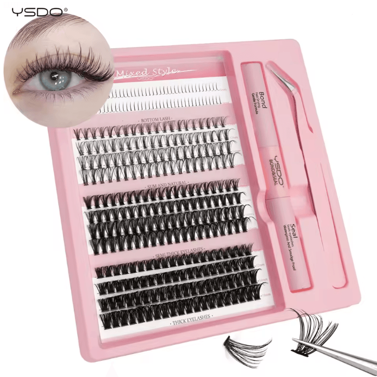 DIY Lash Extension Kit with Bond and Seal for Natural Volume Lashes
