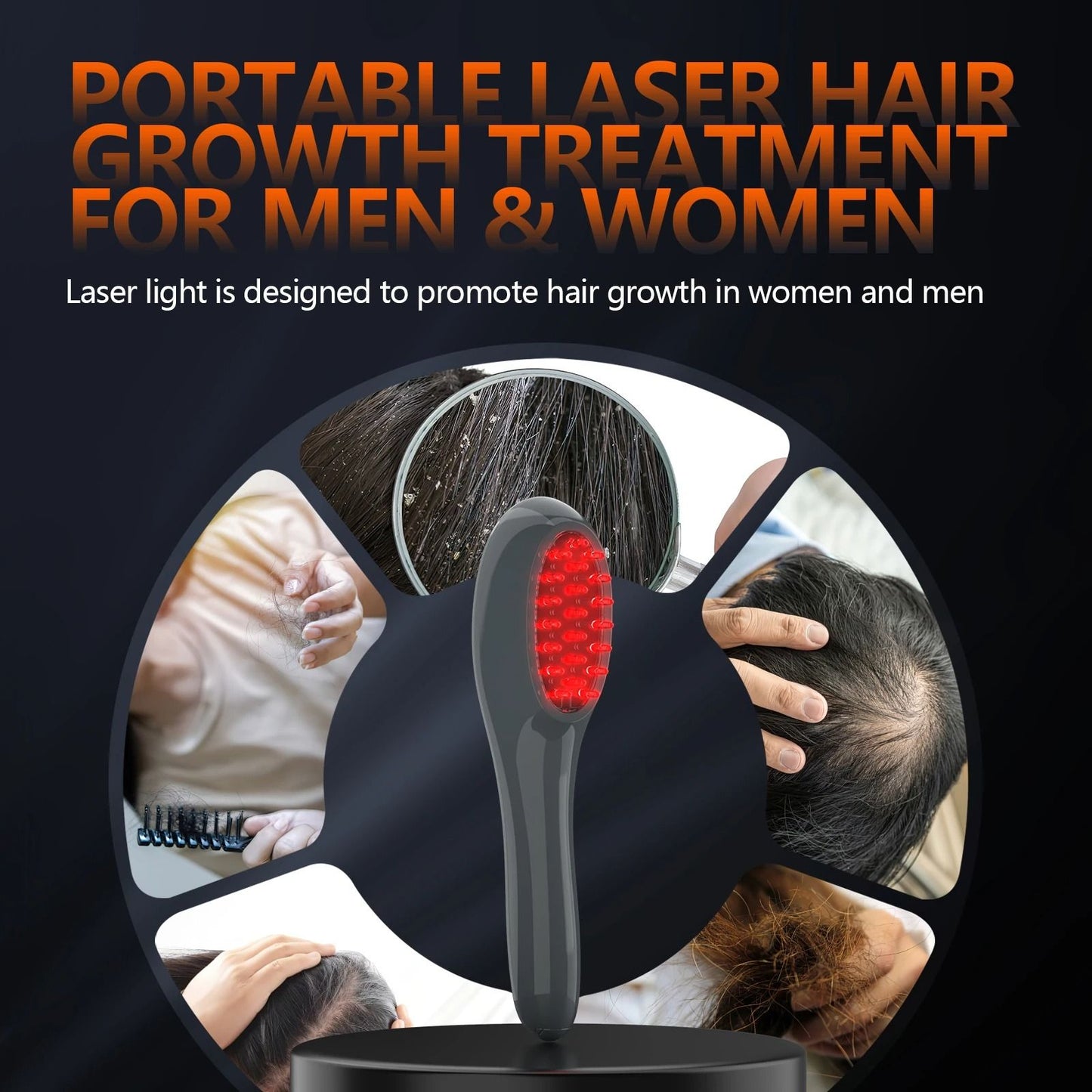 LED Hair Growth Comb 650 Nm Red Light Scalp Massager 4