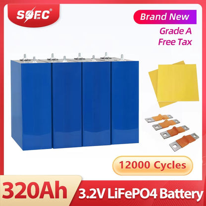 High Capacity 320Ah 32V LiFePO4 Deep Cycle Battery For RVs Solar Systems  Energy Storage 6