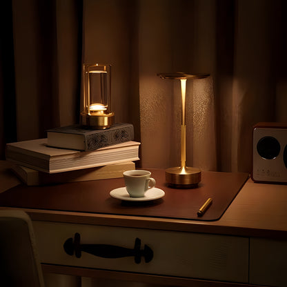 USB Rechargeable Table Lamp, Portable Wireless LED Night Light, Touch Sensor for Bedside Reading and Desktop Decor