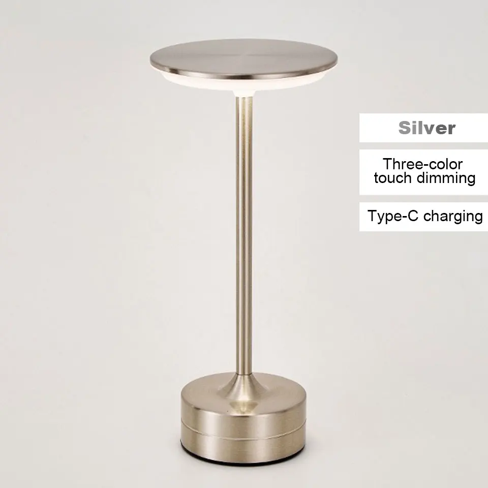 USB Rechargeable Table Lamp, Portable Wireless LED Night Light, Touch Sensor for Bedside Reading and Desktop Decor