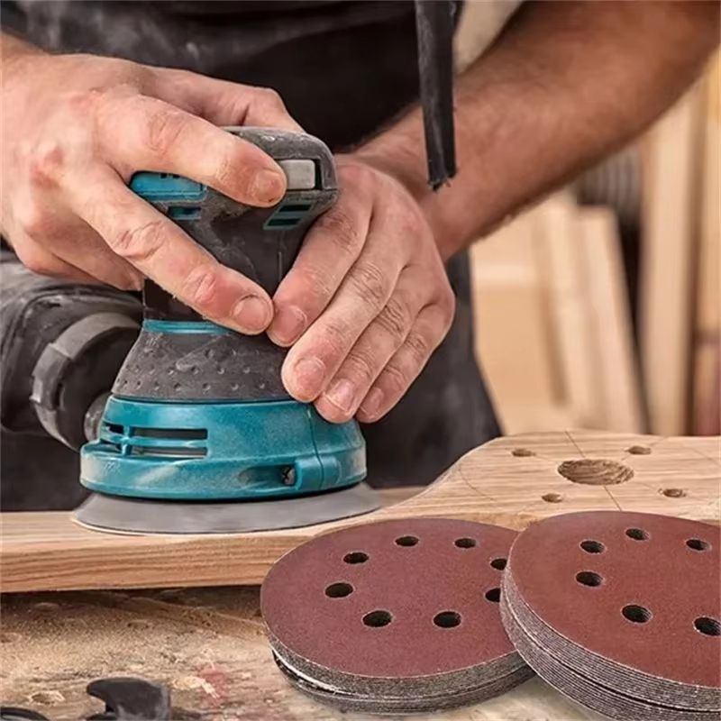 Premium 125mm 8Hole Sanding Discs For Wood And Metal  MultiGrit Abrasive Polishing Pads 1