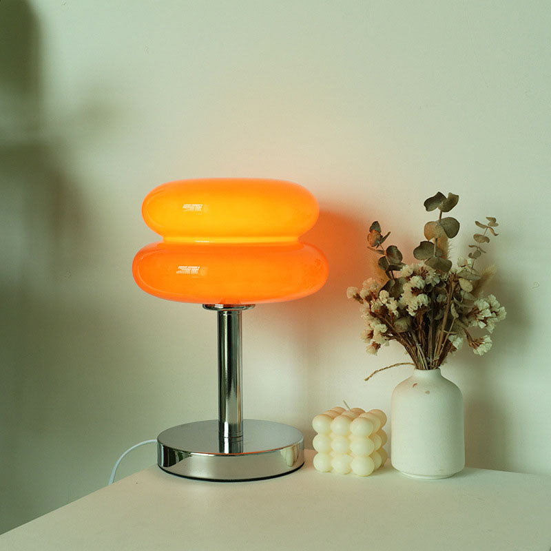 Trichromatic Dimmable Table Lamp, Glass Bedside Light for Living Room, Eye Protection Night Light for Bedroom Decor