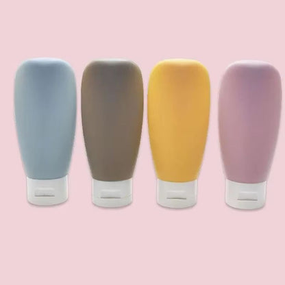 4Piece Refillable Travel Bottle Set  60ml Soft Lotion And Shampoo Squeeze Containers For OntheGo Co 3