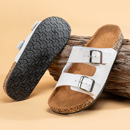 Comfortable Fashion Classic Slippers for Men, Lightweight Summer Cork Sandals for Outdoor Wear