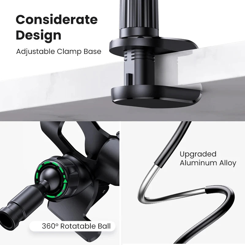 Adjustable Lazy Stand, Universal Mobile Phone Stand, Rotatable Desktop Holder, Bedside Selfie Streaming Phone Accessorie