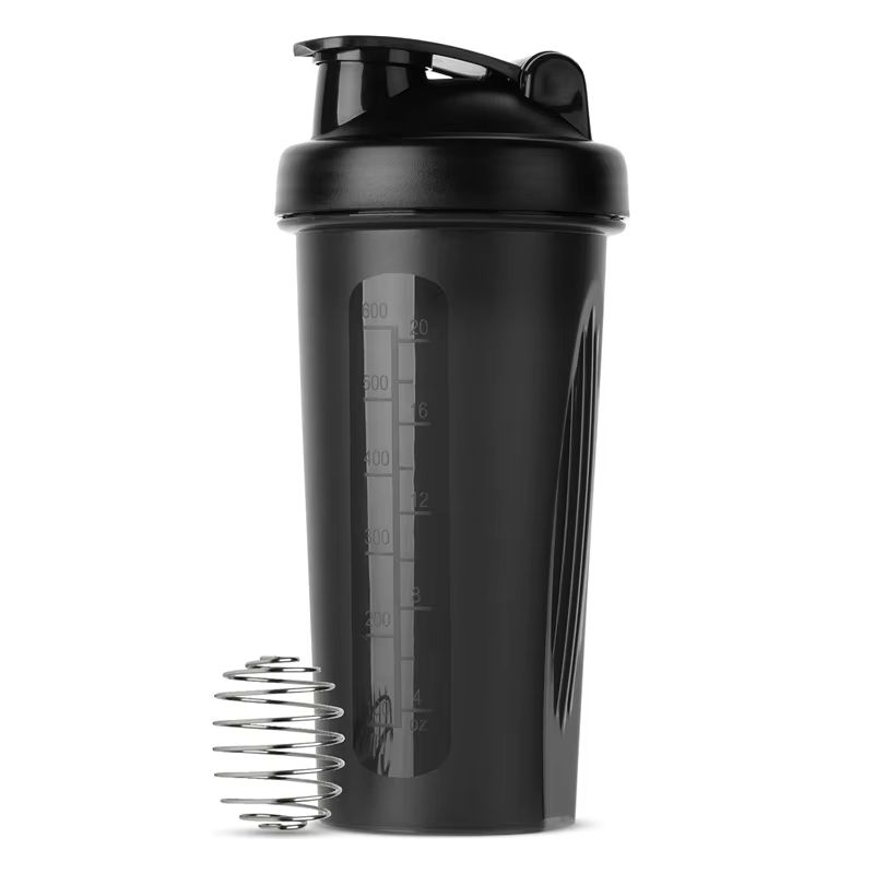 600ML LeakProof Protein Shaker Bottle  Portable 20oz Plastic Drink Mixer For Fitness And Gym Enthus 1