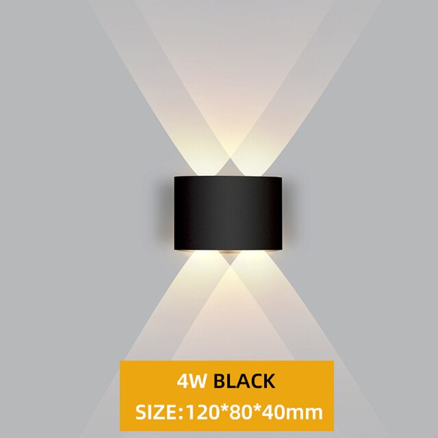 Waterproof LED Wall Light, Outdoor Indoor Lighting, for Garden, Stair, and Patio
