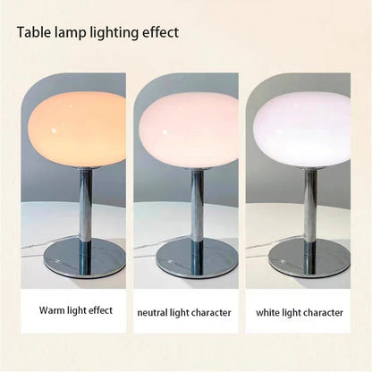 Lollipop Table Lamp, Medieval Cream Glass Lamp, Retro Standing Lamp, Simple Atmosphere Decor for Living Room, Bedroom