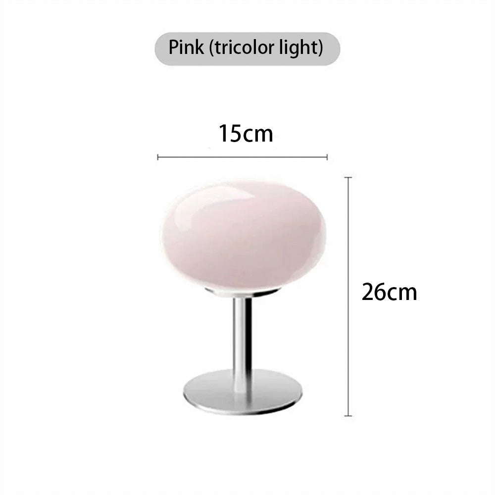 Lollipop Table Lamp, Medieval Cream Glass Lamp, Retro Standing Lamp, Simple Atmosphere Decor for Living Room, Bedroom