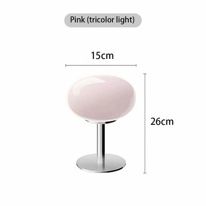 Lollipop Table Lamp, Medieval Cream Glass Lamp, Retro Standing Lamp, Simple Atmosphere Decor for Living Room, Bedroom