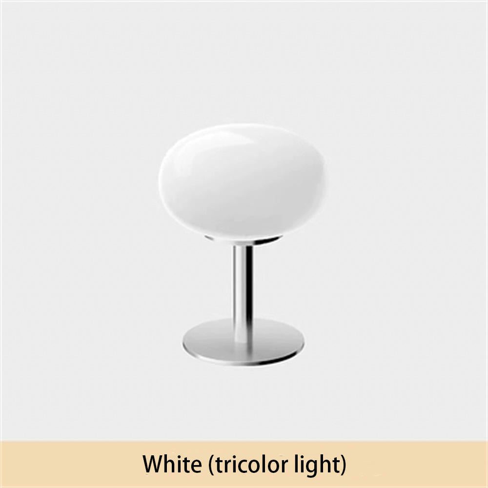 Lollipop Table Lamp, Medieval Cream Glass Lamp, Retro Standing Lamp, Simple Atmosphere Decor for Living Room, Bedroom