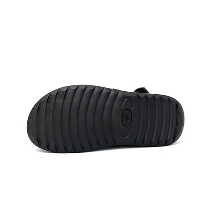Breathable Summer Outdoor Leather Men Sandals Waterproof Casual Shoes For Men AntiCollision Beach F 4