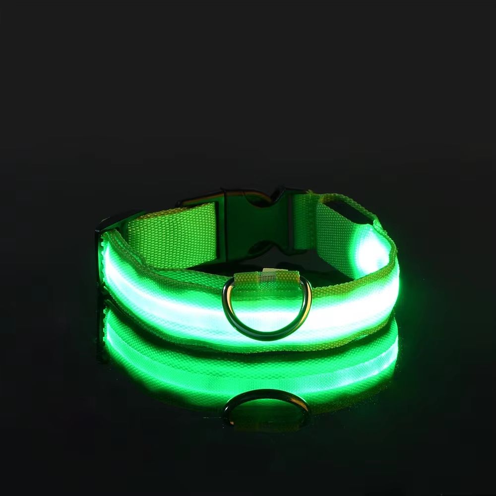 Nylon LED Glow Dog Leash  Collar Set  Night Safety Reflective LightUp Pet Gear For Walks After Dark 6