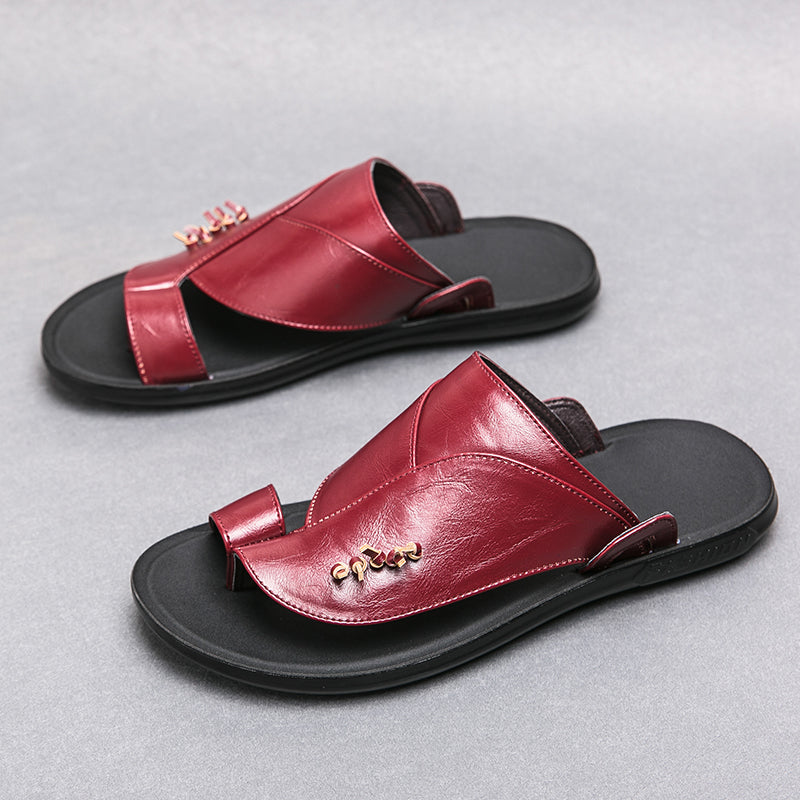 Stylish Mens Leather Sandals For Summer Business Soft NonSlip Comfortable Casual Outdoor Beach Shoe 3