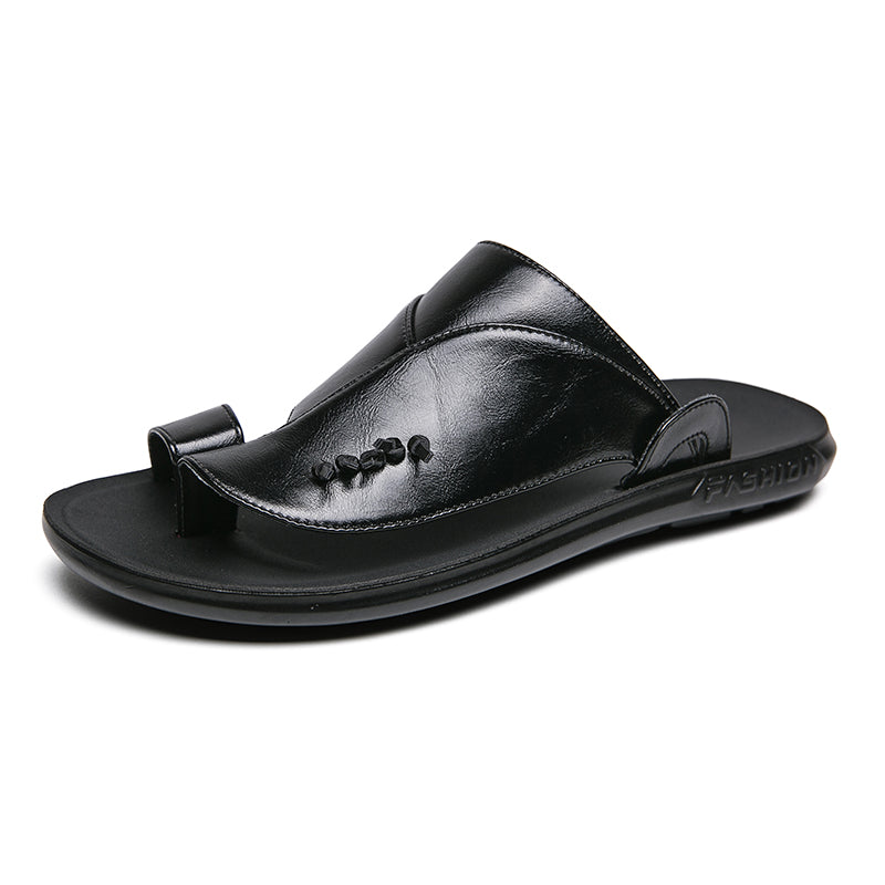 Stylish Mens Leather Sandals For Summer Business Soft NonSlip Comfortable Casual Outdoor Beach Shoe 5