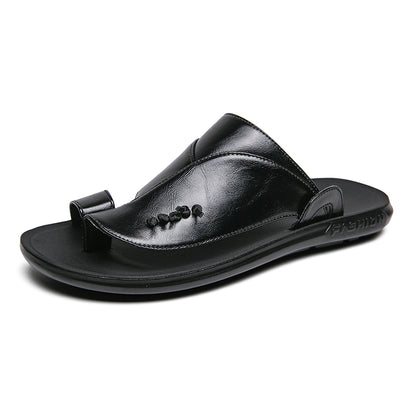 Stylish Mens Leather Sandals For Summer Business Soft NonSlip Comfortable Casual Outdoor Beach Shoe 5