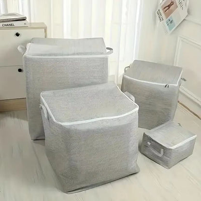 Large Capacity NonWoven Storage Bag  Foldable Closet Organizer For Clothes Quilts And Toys 5