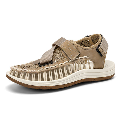 Waterproof Breathable Summer Knitted Men Sandals, Casual Outdoor Beach Shoes for Men, Stylish & Comfortable Summer