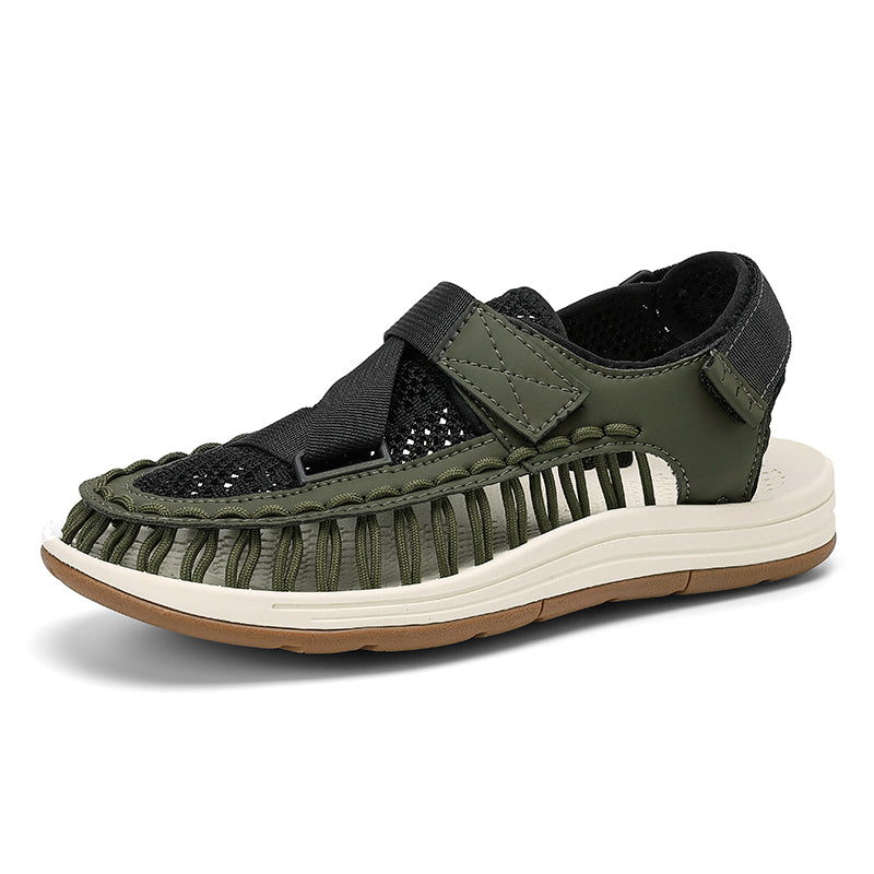 Waterproof Breathable Summer Knitted Men Sandals, Casual Outdoor Beach Shoes for Men, Stylish & Comfortable Summer