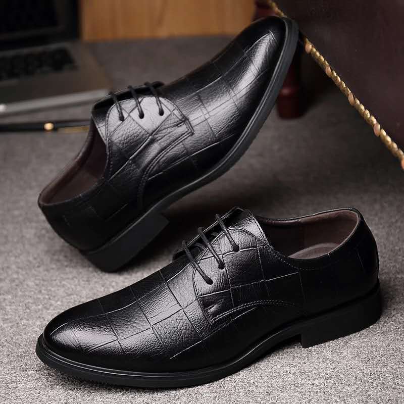 Luxury Classic Mens Leather Shoes British Style Autumn Dress Shoes Comfort Casual Business  Wedding 2